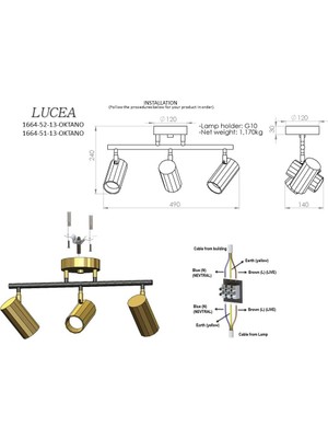 Storemax Rosta 3 Lu Siyah-Antık Lak Plafonyer 3XGU10