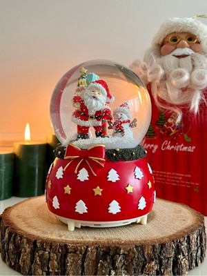 PremiumPort Mega Boy Işıklı Müzikli Kar Küresi, Otomatik Kar Püskürtme ile Eğlence