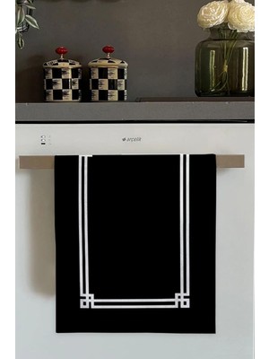 Storemax Siyah Çerçeveli Fırın Mutfak Havlusu 30X50CM