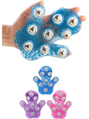 Novytech 9 Bilyeli El Şeklinde Omuz Bacak Masaj Aleti Masaj Eldiveni Giyilebilir Plastik Vücut Sıkılaştırıcı