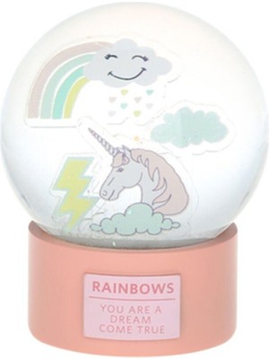PremiumPort Büyüleyici 80MM Unicorn Kar Küresi, Huzur ve Güzellik Teması