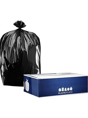 Storemax "plastikyer 25-30 Galon Çöp Torbaları - 2,0 Mil - Siyah Ağır Hizmet Çöp Kovası Astarları - 30" x 36" (100 Sayım)" (W25LDB3)