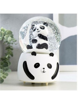 PremiumPort Benekli Panda Maksi Kar Küresi, Şık ve Modern Ofis Dekoru