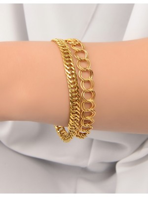 Kuyumcu Nurettin 7.10 gr (Gram) Ikili Kombin Samanyolu & Dallas Kunyee 22 Ayar Altın