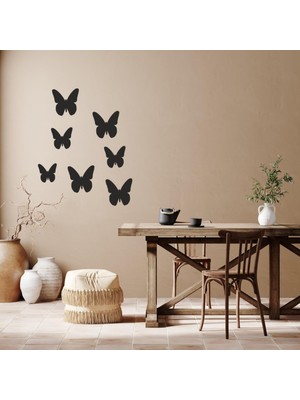 Melbay Lazer Duvar Dekorasyon Ürünleri Ahşap Küçük Kelebek Dekoru