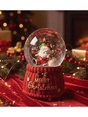 PremiumPort Büyük Boy Noel Baba Kar Küresi, Şık ve Eğlenceli Yılbaşı Dekoru