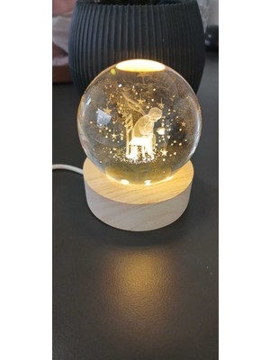 PremiumPort LED Işıklı Oturan Prens Figürlü Masa Lambası, USB Bağlantılı, Dekoratif Ürün