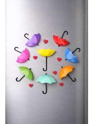 Nana Art  Renkli Şemsiye 8’ Li Magnet Seti