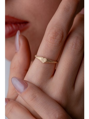 Kolyecik 14 Ayar Altın Kalp Yüzük