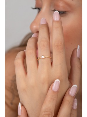 Kolyecik 14 Ayar Altın Kalp Yüzük