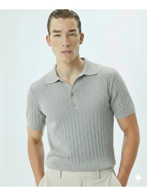 ModaBase Erkek Terletmez Triko Polo Yaka 3 Dügmeli Kısa Kol Penye