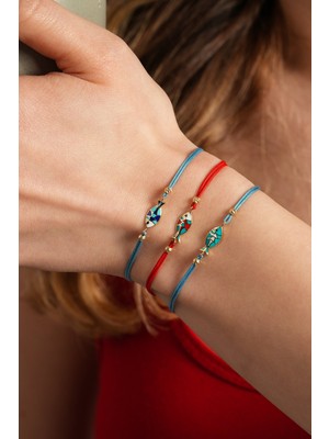 Kolyecik 14 Ayar Nazar Boncuğu Bileklik