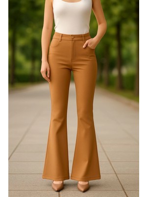 Zengezur Mall Nrzsnt Atlas Palazzo Pantolon Kamel Camel (Beden: S)