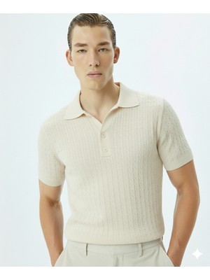 ModaBase Erkek Terletmez Triko Polo Yaka 3 Dügmeli Kısa Kol Penye