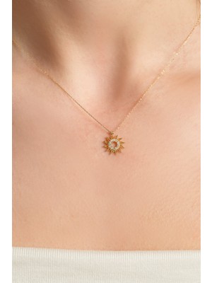 Kolyecik 14 Ayar Altın Güneş Kolye