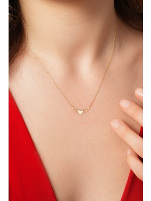 Kolyecik 14 Ayar Kalp Kolye