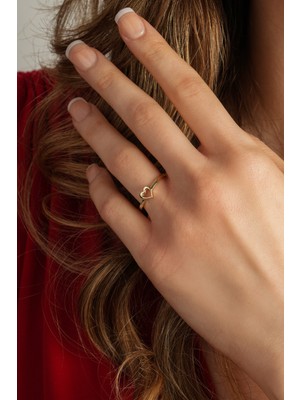 Kolyecik 14 Ayar Kalp Yüzük