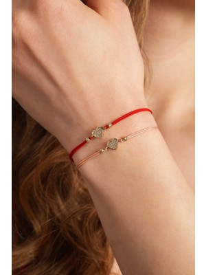 Kolyecik 14 Ayar Kalpli Bileklik