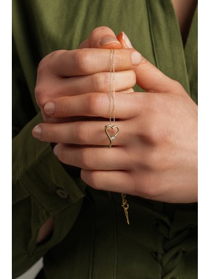 Kolyecik 14 Ayar Kalp Kolye