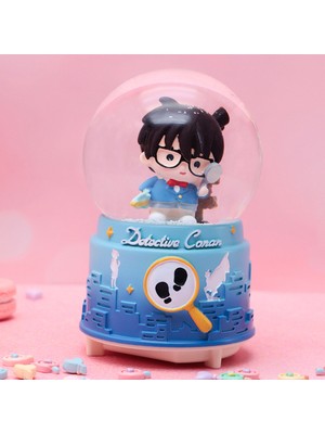 PremiumPort Işıklı ve Müzikli Dedektif Orta Boy Kar Küresi, Mavi 12X8