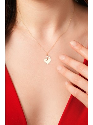 Kolyecik 14 Ayar Kalp Kolye