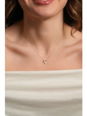 Kolyecik 14 Ayar Altın Kalp Kolye