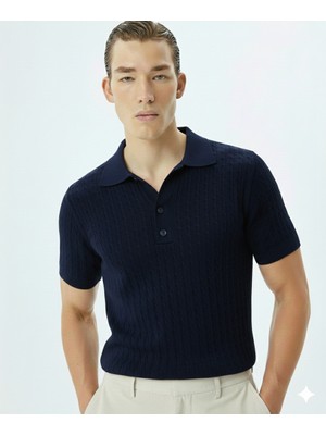 ModaBase Erkek Terletmez Triko Polo Yaka 3 Dügmeli Kısa Kol Penye