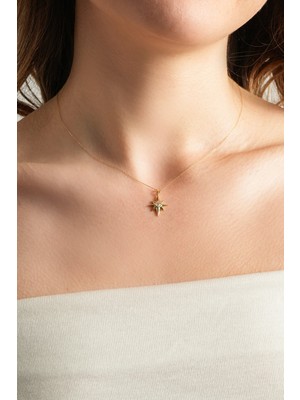 Kolyecik 14 Ayar Altın Kutup Yıldızı