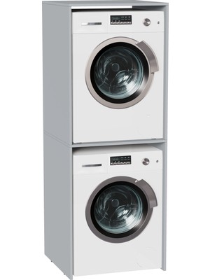 Vitra Shift T20 81019 Çamaşır ve Kurutma Makinesi Dolabı, Kül Gri, 67 cm