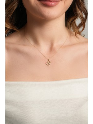 Kolyecik 14 Ayar Altın Kalp Kolye