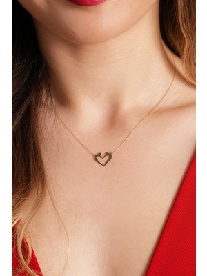 Kolyecik 14 Ayar Kalp Kolye