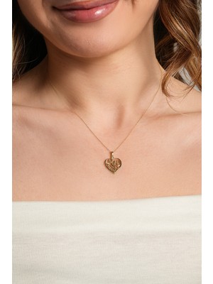 Kolyecik 14 Ayar Altın Kalp Kolye