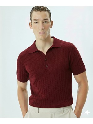 ModaBase Erkek Terletmez Triko Polo Yaka 3 Dügmeli Kısa Kol Penye