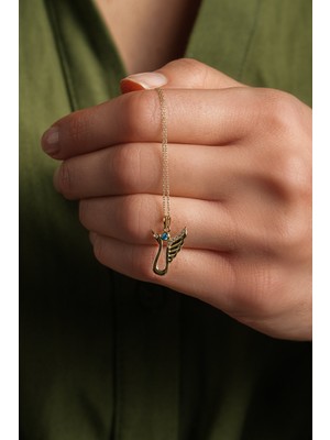 Kolyecik 14 Ayar Kuğu Kolye