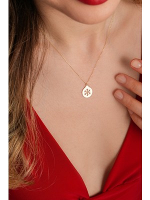 Kolyecik 14 Ayar Kar Tanesi Kolye