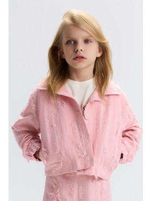 NK Tekstil Chorley Kız Ceket - Pudra