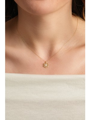 Kolyecik 14 Ayar Altın Kar Tanesi Kolye