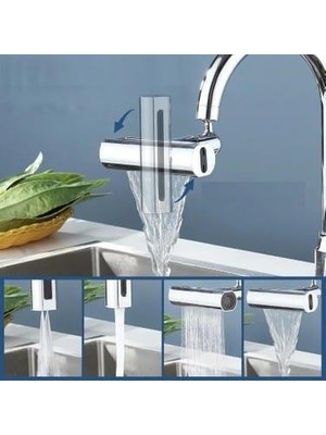 abnturk Döner Başlıklı 4 Fonsiyonklu Güçlü Mod Hafif Mod Yağmur Mod ve  Şelale Mod  Musluk Ucu