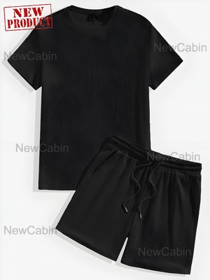 Risil-Nu Company Yeni Sezon Bürümcük Krilkıl Kumaş Yazlık Likralı Sıfır Yaka Kısa Kol Yazlık Tişört Şort Takım 2'li