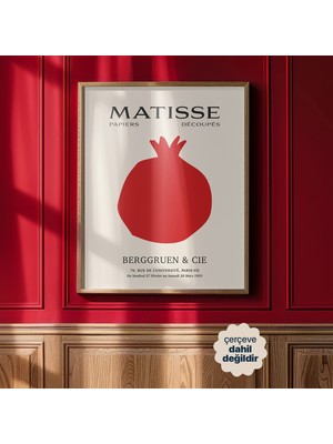 Persona Istanbul Henri Matisse "the Red Pomegranate" - 1953 Papiers Découpés Sergi Posteri (Çerçevesiz)