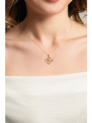 Kolyecik 14 Ayar Altın Çiçek Kolye