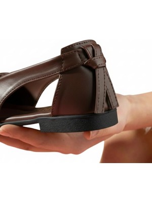 Klay Shoes Kadın Yanları Açık Püsküllü Detaylı Rahat Babet