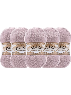 5'li Paket Alize Angora Gold 163-GÜL Grisi