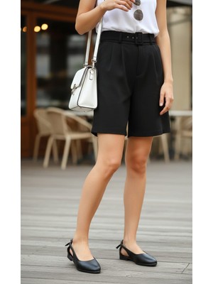 Klay Shoes Kadın Yanları Açık Püsküllü Detaylı Rahat Babet