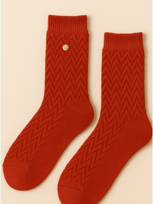 Katia & Bony Kadın Zımbalı Yün Soket Çorap Turuncu