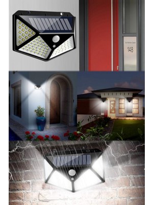 Munico Apartman Villa Site Bahçe Aydınlatma Lambası Güneş Enerjili Gece Sensörlü Lamba Kolay Montaj Ledli