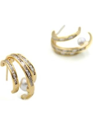 Royaleks Taşlı Küpe - Altın