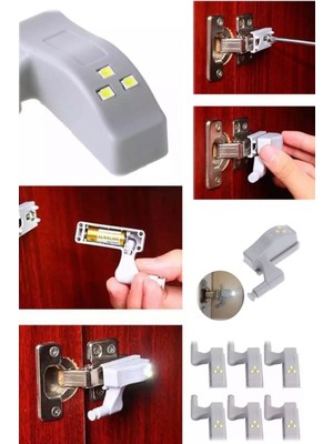 Munico Iç Menteşeye Takılan LED Press Aparatlı Dolap Kapısına Göre Aydınlatan Mutfak Lavabo Işığı