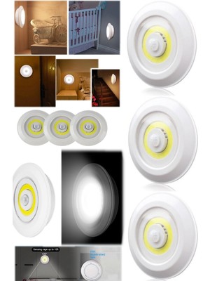 Munico 3 Adet Pilli Sensörlü Yuvarlak Spot Lambası