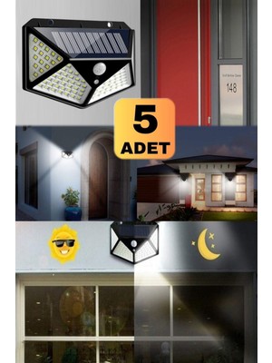 Munico 5 Adet Apartman Villa Site Bahçe Aydınlatma Lambası Güneş Enerjili Gece Sensörlü Lamba Kolay Montaj